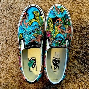 Vans slip-ons size 7.5. Lightly worn.